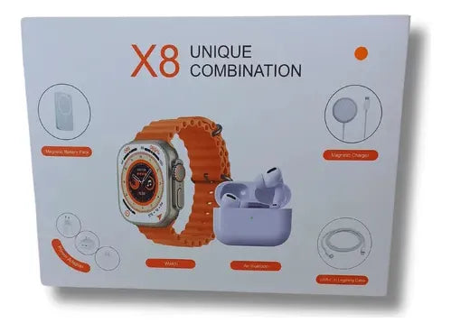 Combo Reloj Watch X8 Ultra + Audifonos